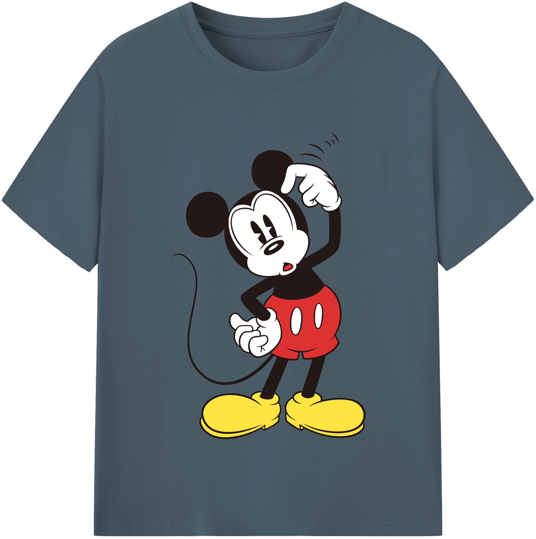 （画像用） ミッキーマウス Mickey Mouse 綿100％半袖Tシャツ（フロントプリント）
